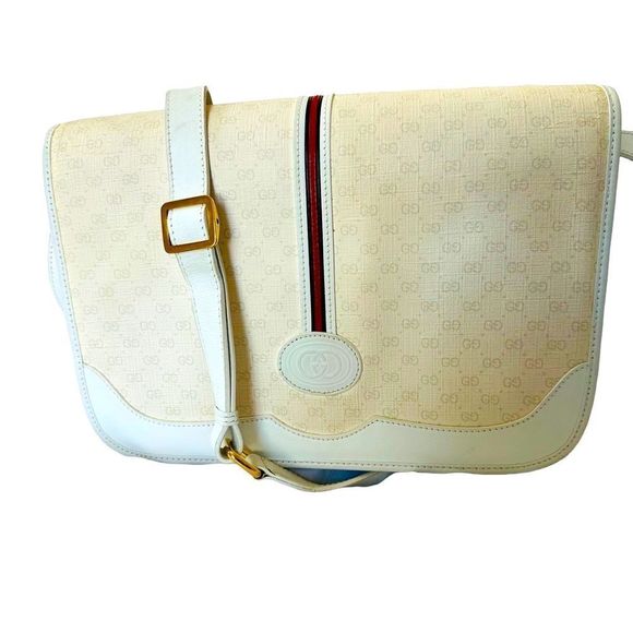 Gucci vintage beige Gg canvas shoulder bag - Picture 4 of 16